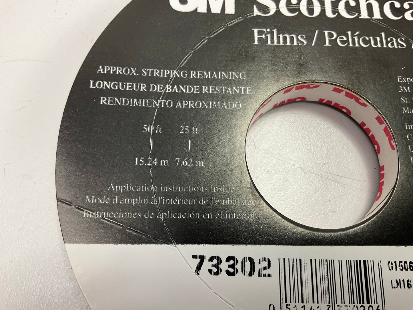 3M 73302 Scotchcal Striping Auto Stripe Tape, Black 3/8 In X 150 Feet