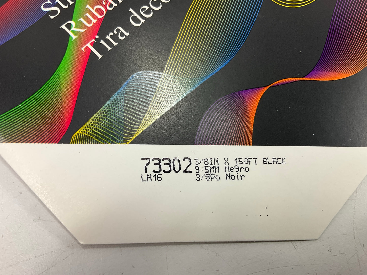 3M 73302 Scotchcal Striping Auto Stripe Tape, Black 3/8 In X 150 Feet