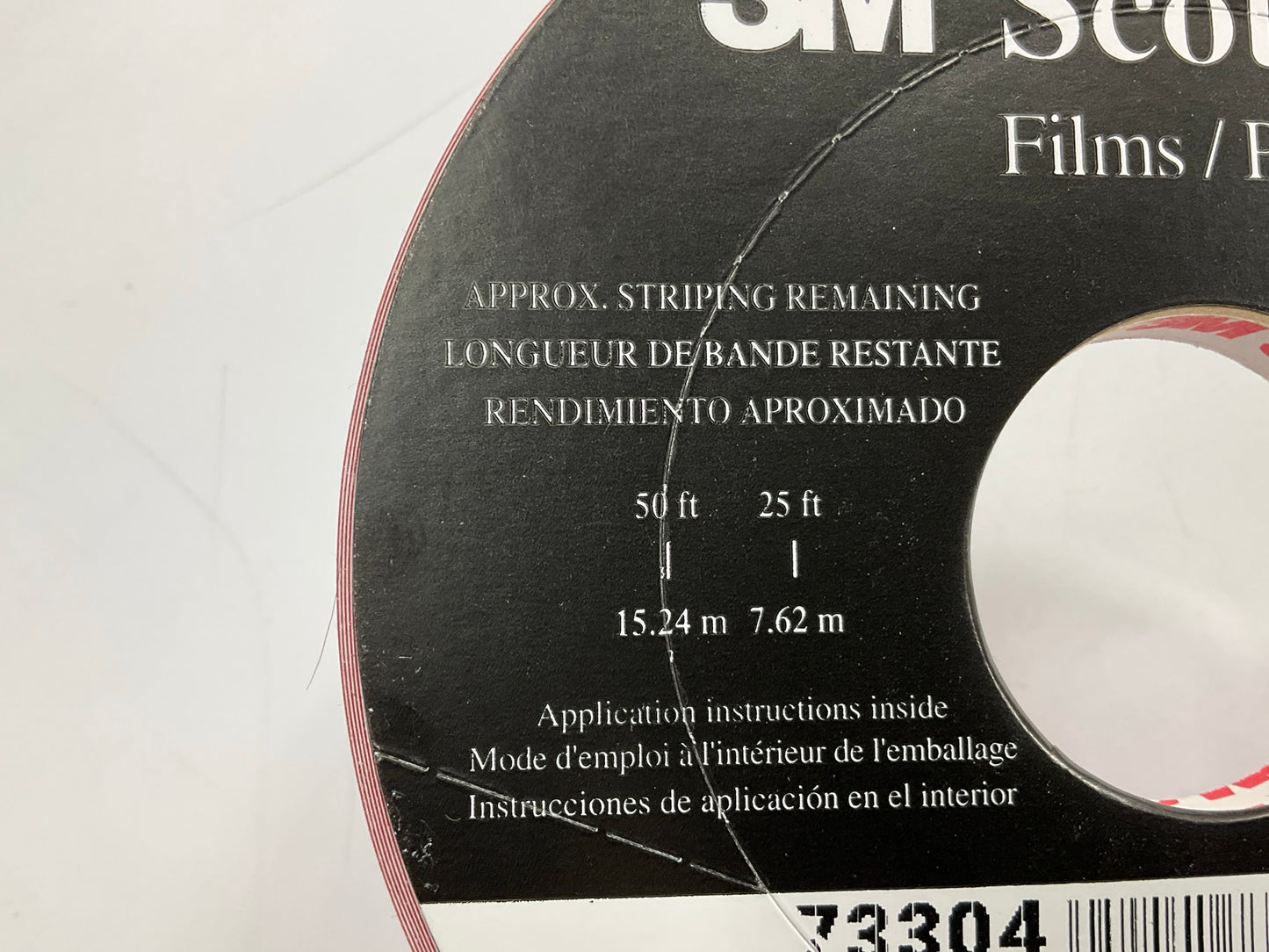 3M 73304 Pinstripe Auto Stripe Striping Tape, 3/8'' X 150', Red