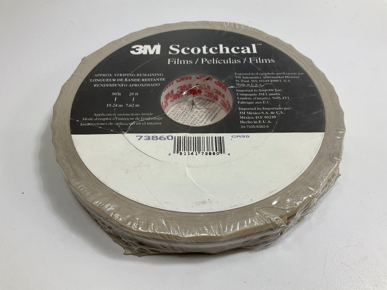 3M Scotchcal 73860 Camel Beige / Nutmeg Striping Automotive Tape 11/16'' X 150 FT