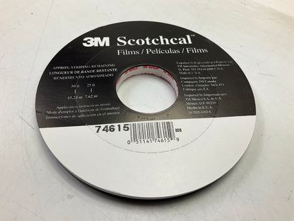 3M Scotchcal 74615 Black / Silver Metallic Striping Automotive Tape 5/16'' X 150'