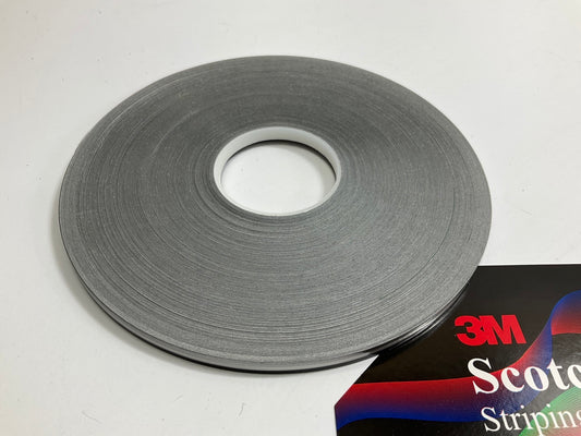 3M 74802 Scotchcal Elite Double Striping Tape Silver Metallic/Black 3/16'' X 150'