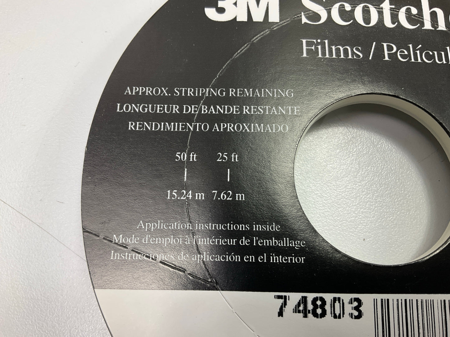 3M 74803 Pinstripe Striping Stripe Tape 3/16''x150' Elite White / Silver Metallic
