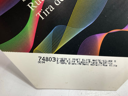 3M 74803 Pinstripe Striping Stripe Tape 3/16''x150' Elite White / Silver Metallic