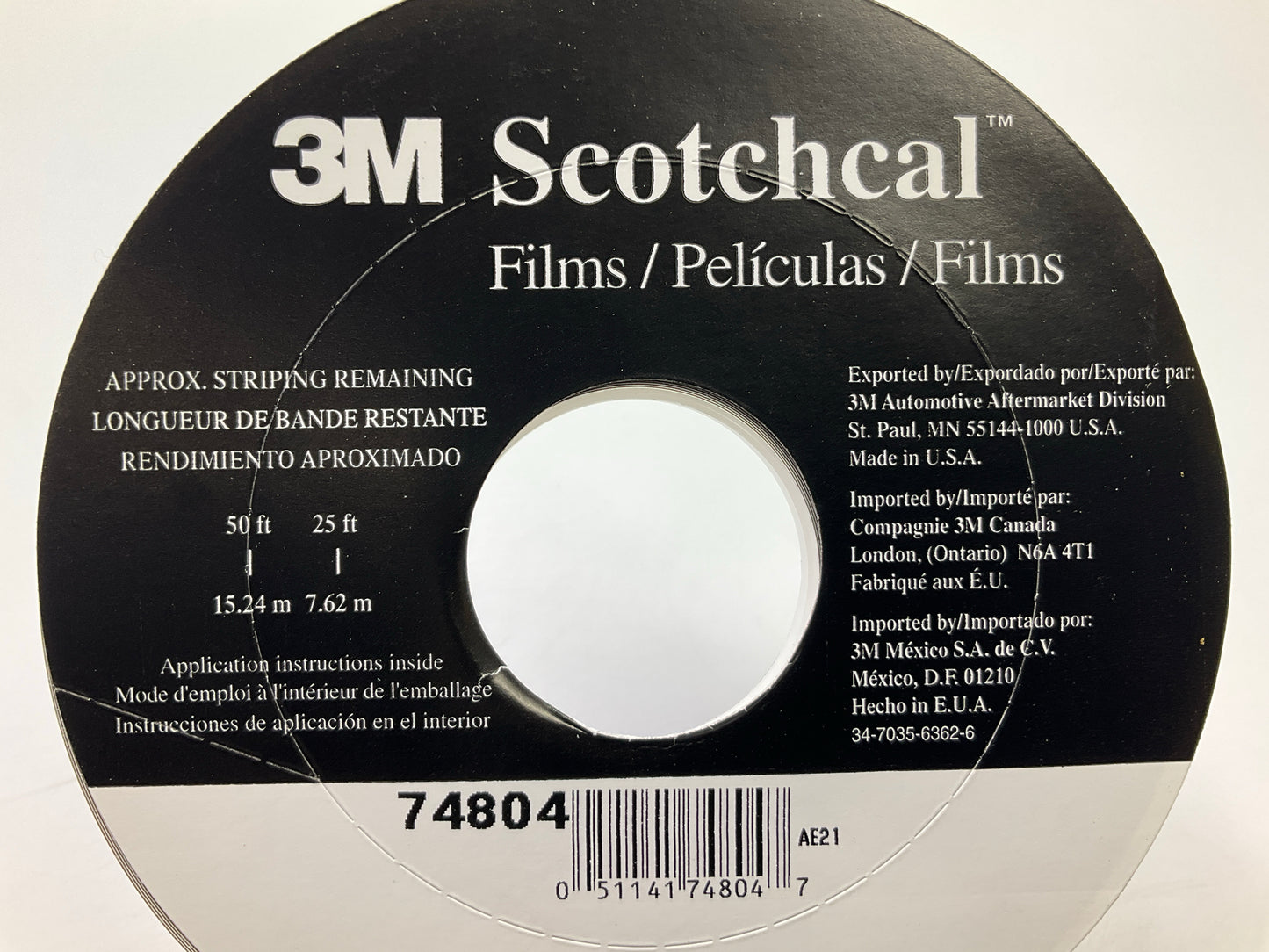 3M 74804 Brown Metallic / Gold Metallic Striping Auto Stripe Tape 3/16''x150'