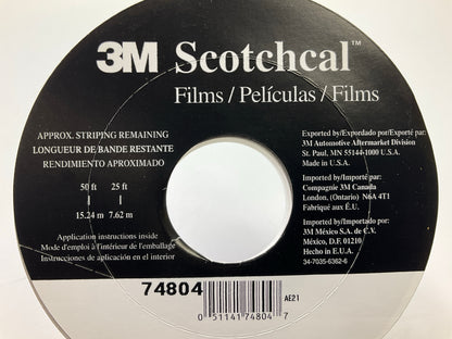 3M 74804 Brown Metallic / Gold Metallic Striping Auto Stripe Tape 3/16''x150'