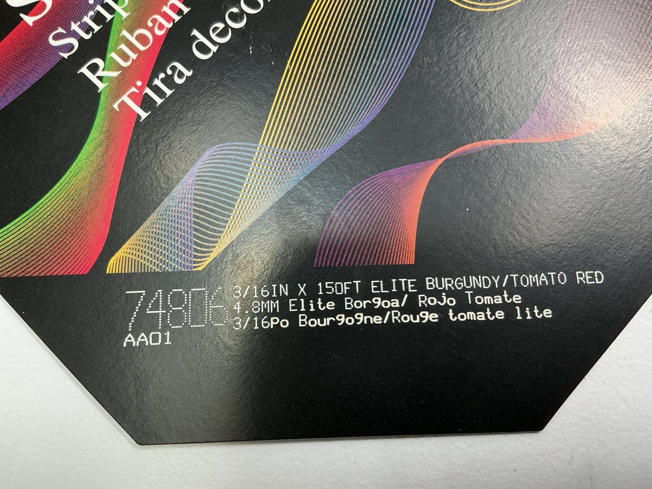 3M 74806 Pinstripe Striping Stripe Tape, 3/16'' X 150 FEET  Burgundy / Tomato Red
