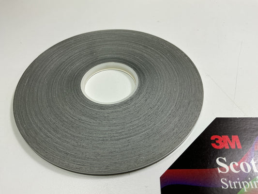 3M 74810 Pinstripe Striping Tape, Elite Silver Metallic Charcoal 3/16'' X 150'