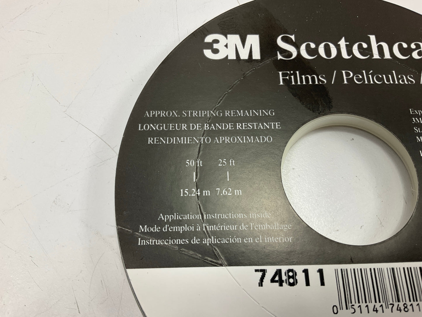 3M 74811 Pinstripe Striping Tape 3/16'' X 150 FT Gold Metallic / Silver Metallic