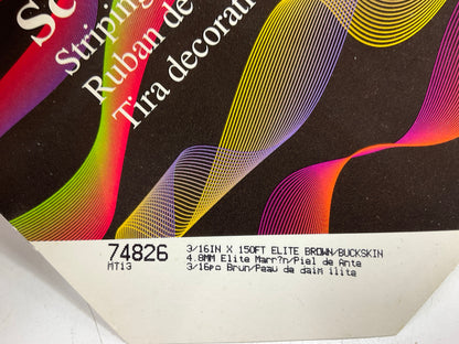 3M 74826 Pinstripe Striping Tape, 3/16'' X 150' Elite Brown / Buckskin