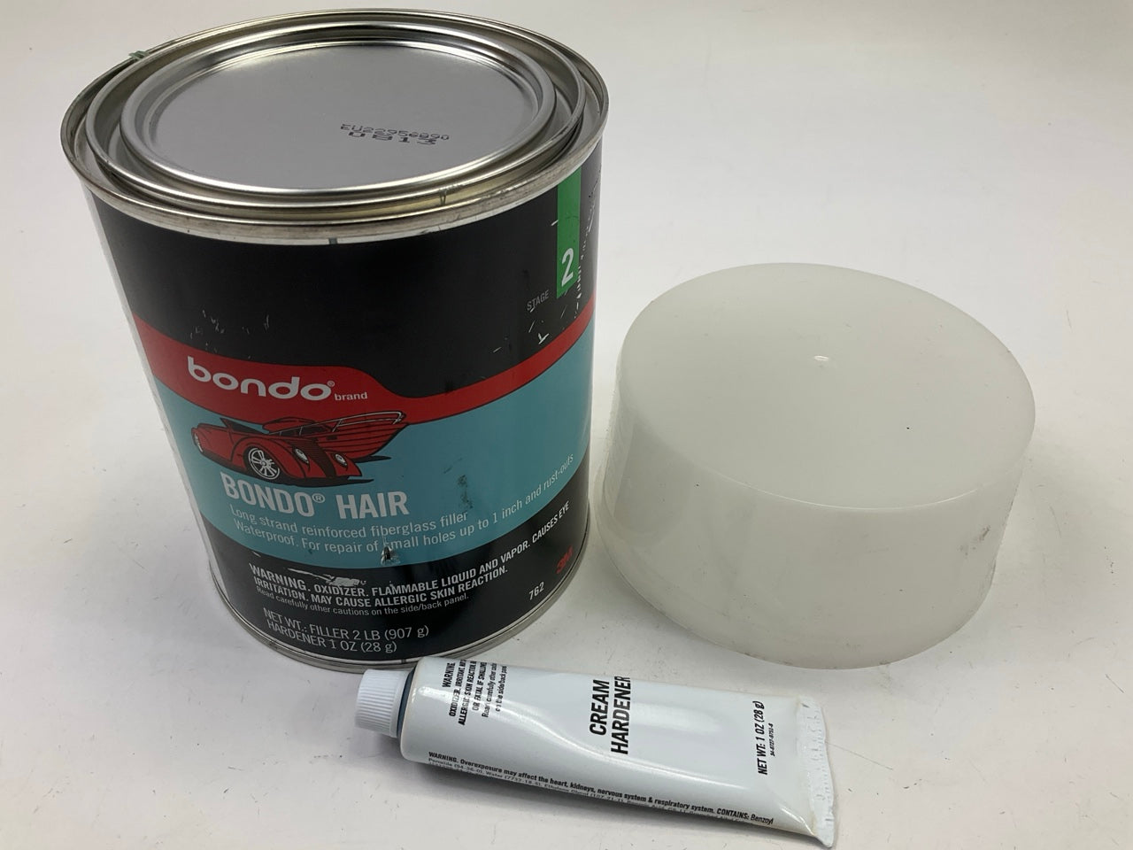 3M Bondo 762 Bondo-Hair Long Strand Fiberglass Reinforced Filler, 1 Quart Can