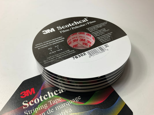3M 76302 Pinstripe Striping Stripe Tape, 5-Stripe, 1-1/8'' X 150 Feet, Black