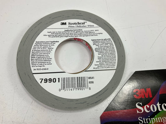 3M Scotchlite 79901 White (silver) Reflective Striping Automotive Tape 1/4''x50'