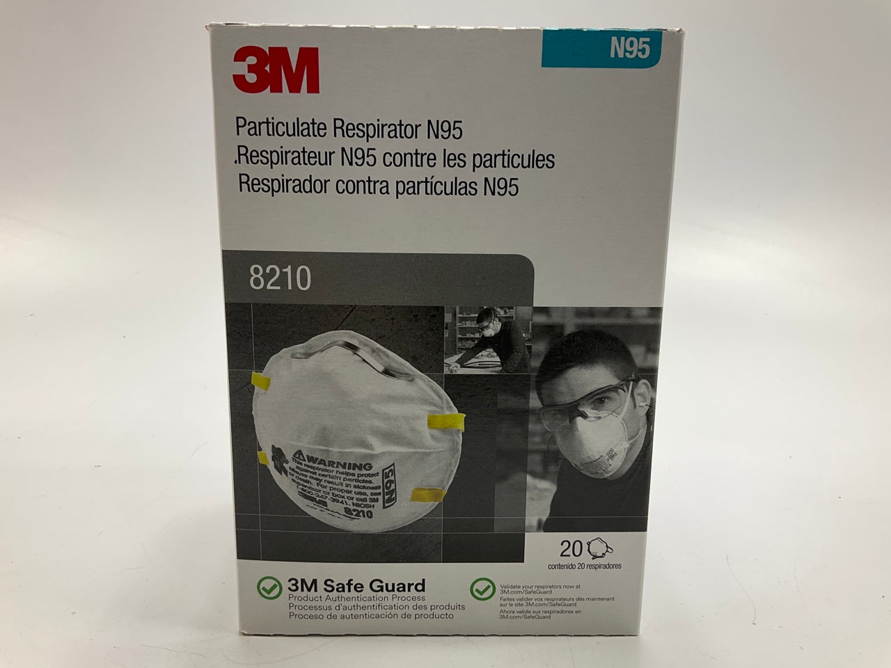 DAMAGED BOX1 3M 8210 N95 Particulate Respirator Face Mask Full Case (160 Mask)