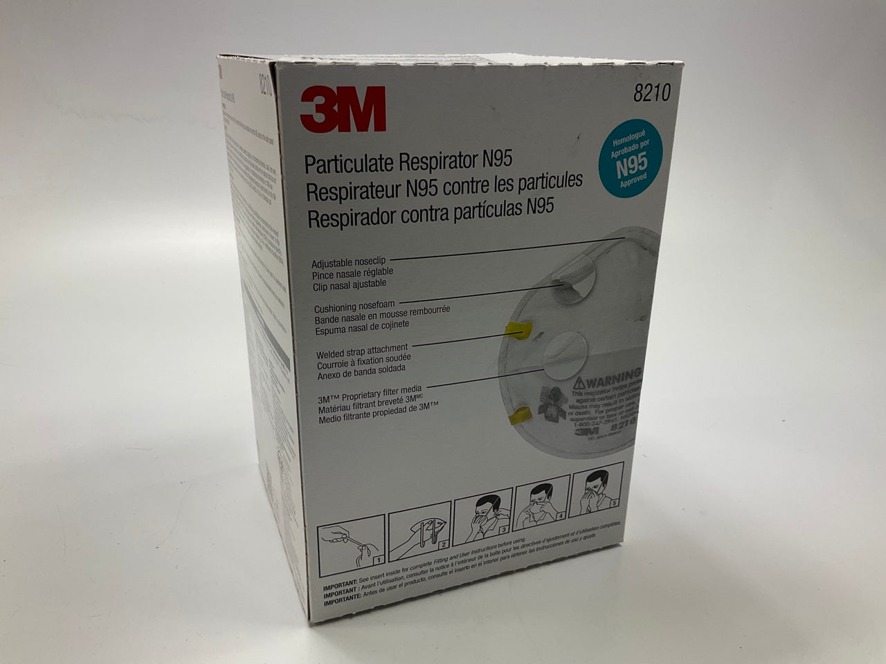 DAMAGED BOX2 3M 8210 N95 Particulate Respirator Face Mask Full Case (160 Mask)