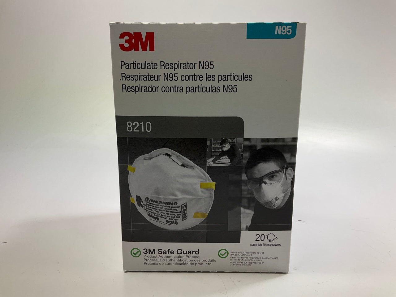 DAMAGED BOX 3M 8210 N95 Particulate Respirator Face Mask 1 Full Case (160 Masks)