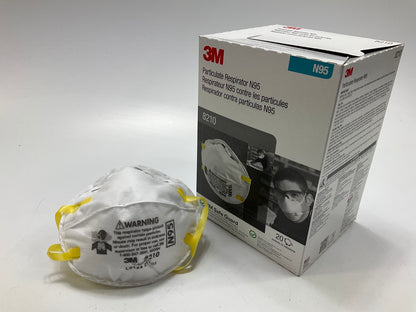 3M 8210 N95 Particulate Respirator Face Mask - 1 Full Case (160 Masks Total)