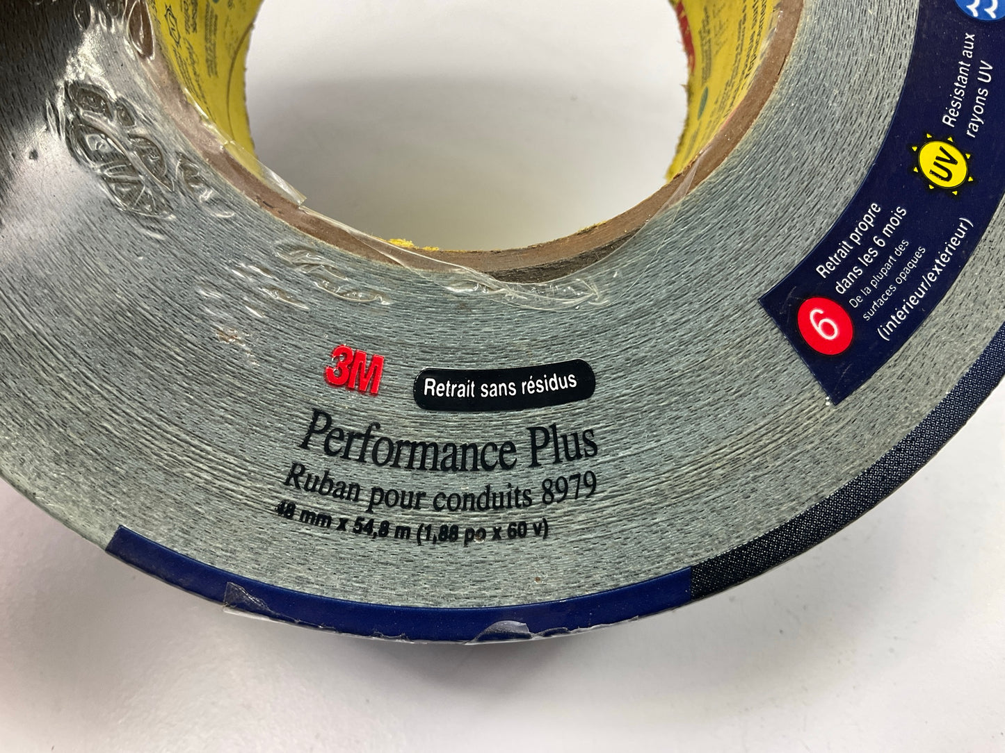 (2) 3M 8979 Performance Plus Duct Tape, (48mm X 54.8M) 1.88'' X 60yds Each Roll
