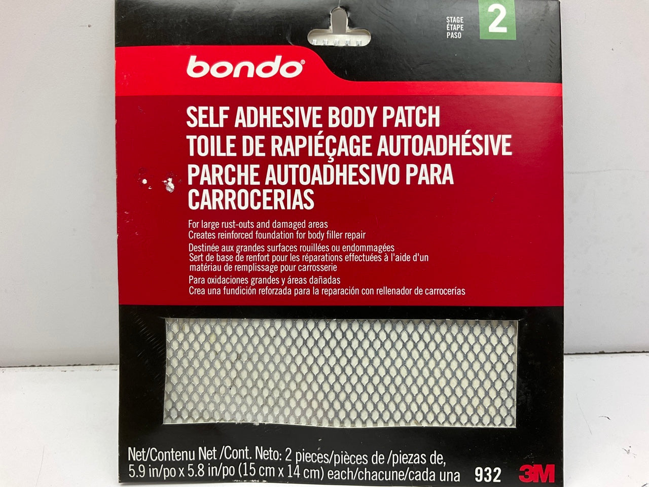 Pack Of 2 - 3M 932 Bondo Self Adhesive Patch 5.9''X5.8'' - STAGE 2