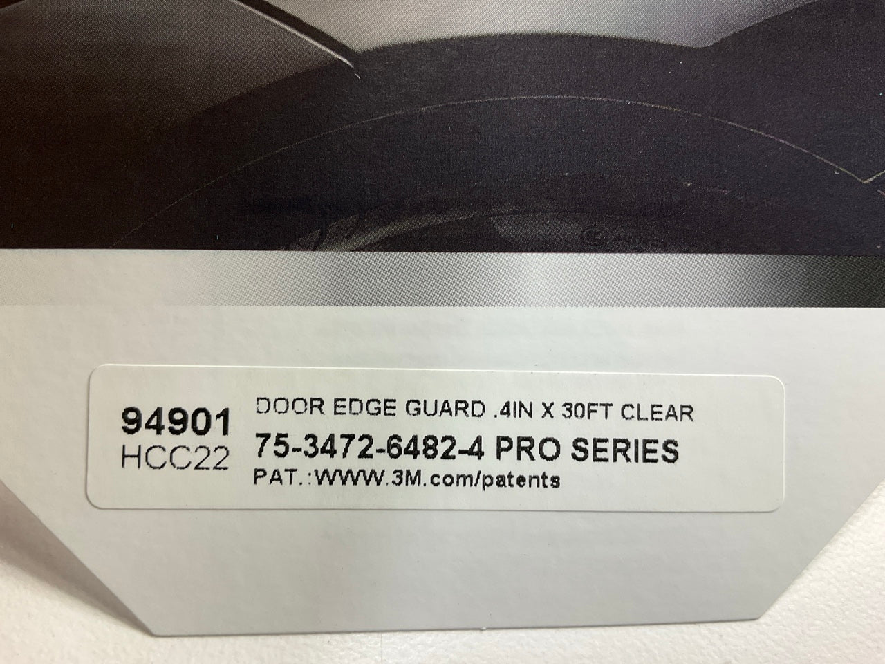 3M 94901 Clear Paint Protection Door Edge Scuff Scratch Guard - .4'' X 30 Feet