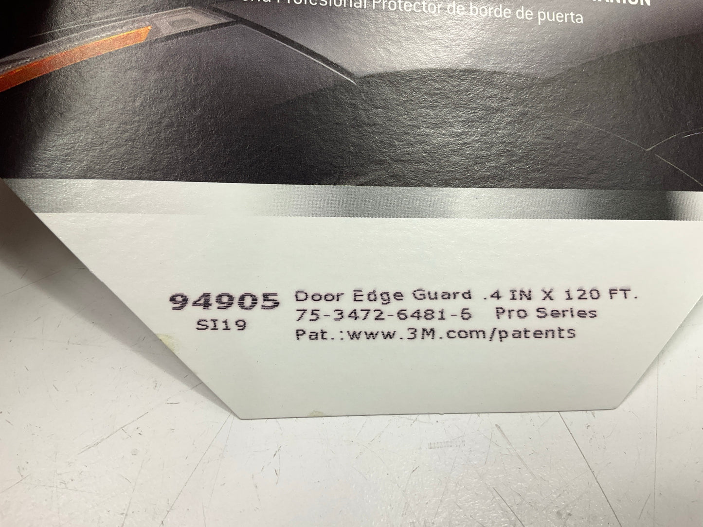 3M 94905 Door Edge Guard, 0.4'' X 120' Paint Protection Clear Film