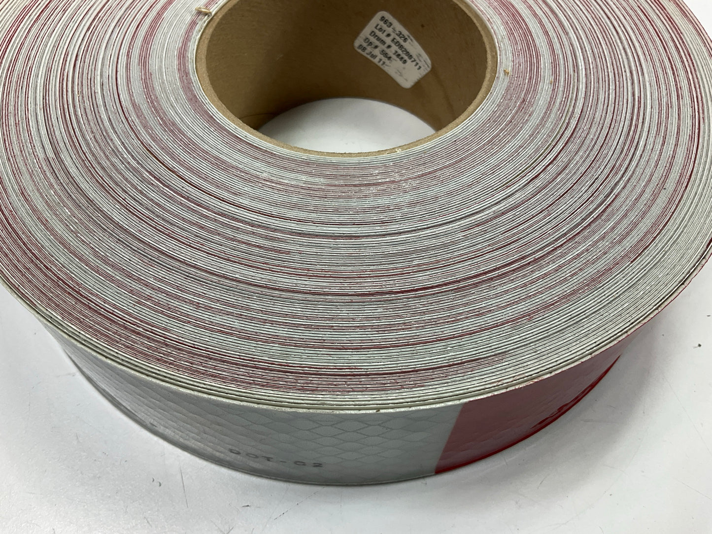 3M 963-326 Conspicuity Reflective Tape, 2'' W X 50 Yd, 10 Mil Thick, Red/White