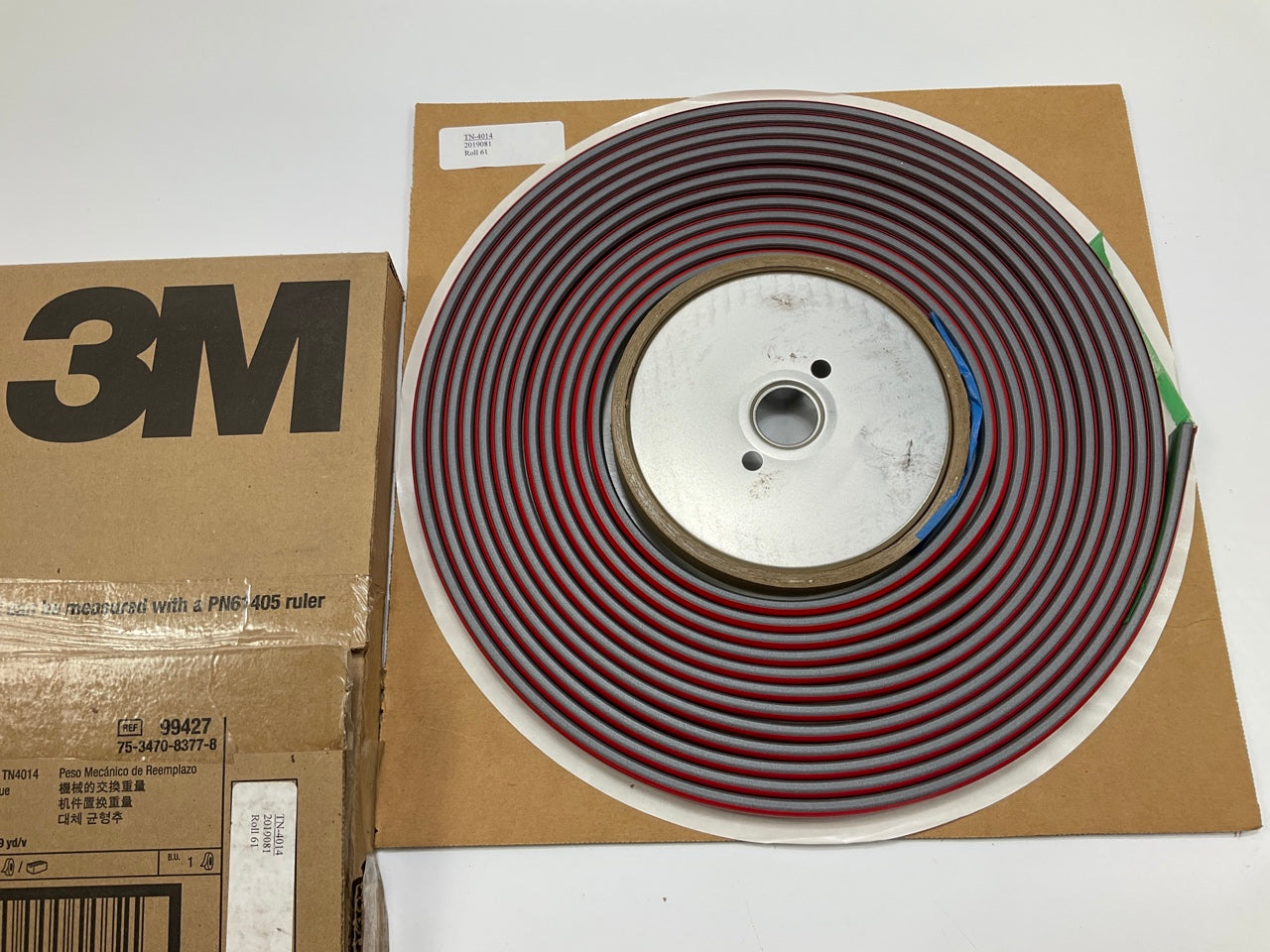 3M 99427 Mechanical Replacement Wheel Weight Roll TN4014, 13.5mm X 10m