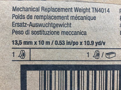3M 99427 Mechanical Replacement Wheel Weight Roll TN4014, 13.5mm X 10m