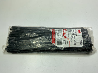 3M CT11BK50-C Nylon 6/6 Standard Cable Tie 11 Inch Black, Pack Of 100 Zip Ties