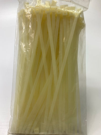 3M CT8NT50-C 100 PC Cable Zip Ties Natural White 8'' 50 Lbs., 100 Per Bag