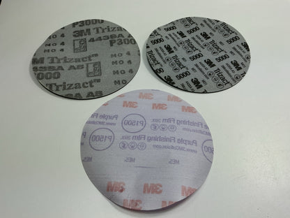 3M 5000, 3000, 1500 GRIT Trizact 6'' Sanding Disc Small Assortment, 8 Discs Total