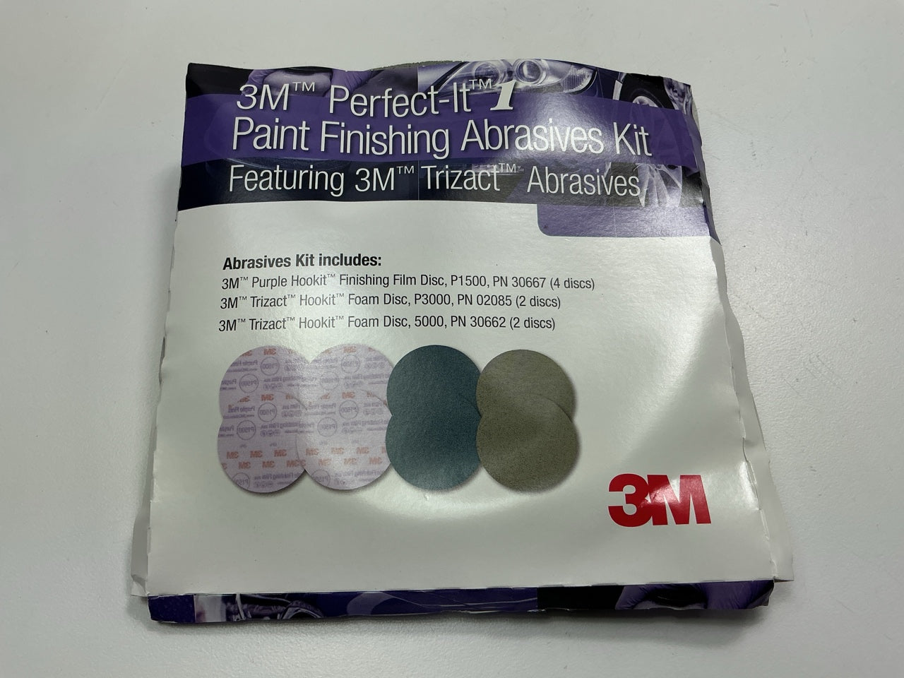 3M 5000, 3000, 1500 GRIT Trizact 6'' Sanding Disc Small Assortment, 8 Discs Total