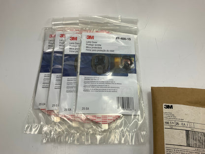(100) 3M FF-400-15 Replacement Faceshield Cover Lens Full Face Repirator