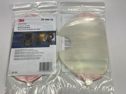 (100) 3M FF-400-15 Replacement Faceshield Cover Lens Full Face Repirator
