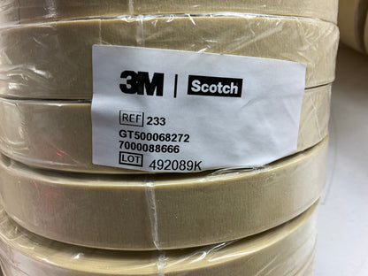 Scotch 233 3M 18mm X 55m 3/4'' Inch Automotive Masking Refinish Tape - 48 Rolls
