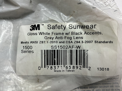3M SS1502AF-W Safety Sunwear Glasses 1500 Series, White, High Quality