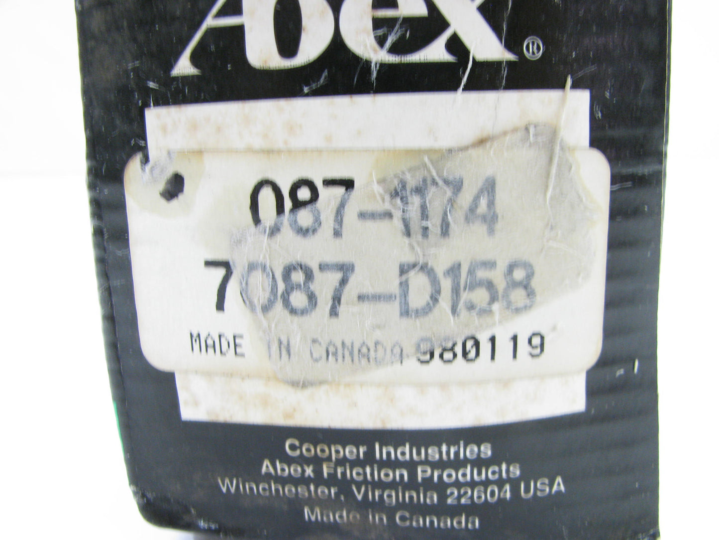 Abex 7087-D158 FRONT Disc Brake Pads