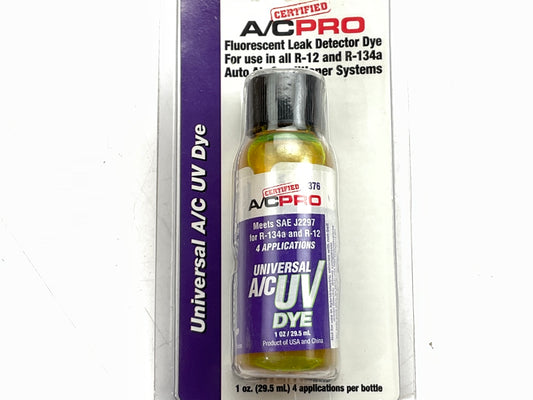 AC Pro 376CS Car Air Conditioner Leak Detector UV Dye 1 Oz Bottle