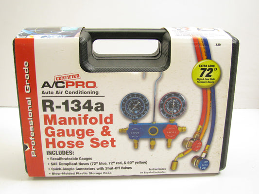 Ac Pro Interdynamics 429 Professional A/C Manifold Gauge And Hose Set