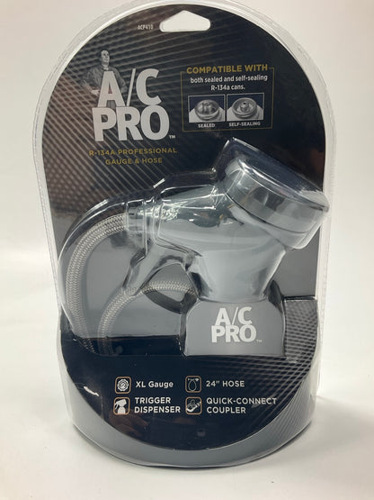 A/C PRO AC Pressure Gauge 24'' Hose Car Air Conditioning Freon Check For 134 Type