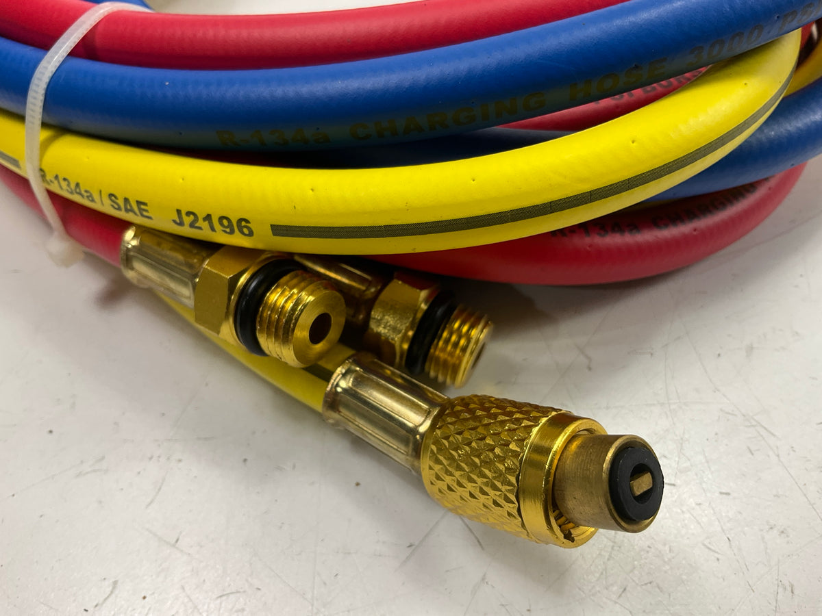 A/C Pro BRY134HD Certified 134A Refrigerant Hose Set - 6 Foot Professional Grade