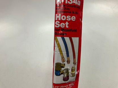 A/C Pro BRY134HD Certified 134A Refrigerant Hose Set - 6 Foot Professional Grade