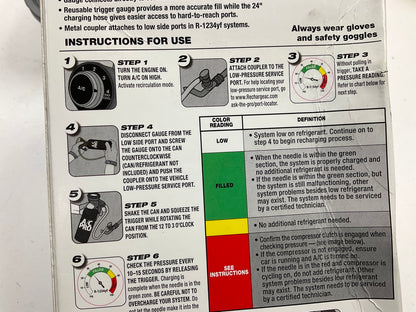 Ac Pro CERTYF102 Refrigerant Gauge And Hose