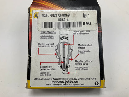 ACCEL 0416S-4 HIGH PERFORMANCE Copper Spark Plugs - Shorty