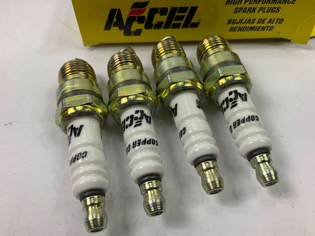 (4) ACCEL 0574S U-Groove Spark Plugs - Header Plugs