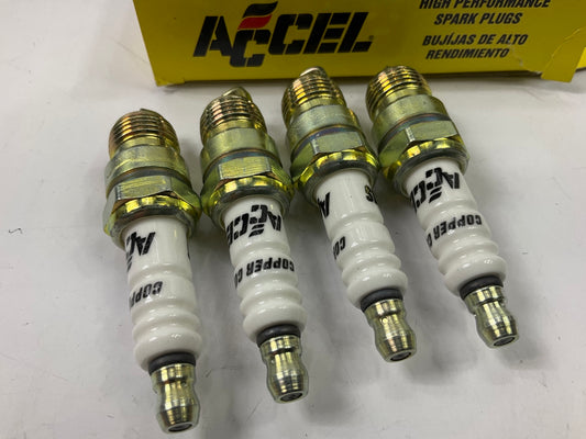 (4) ACCEL 0574S U-Groove Spark Plugs - Header Plugs