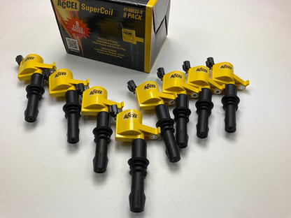 Pack Of 8 - Accel 140033 Ignition Super Coil YELLOW For 04-08 Ford 4.6L 5.4L V8