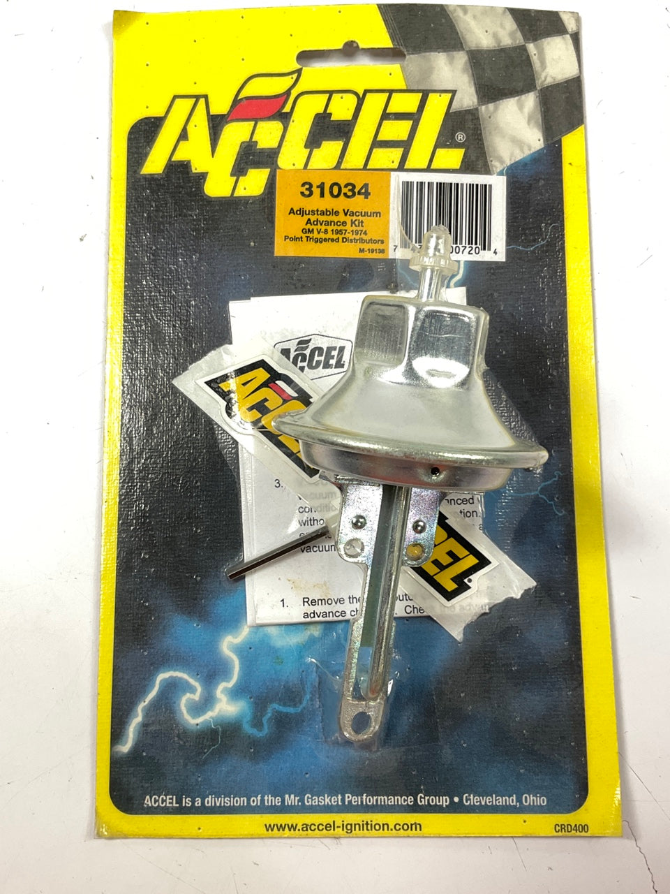 Accel 31034 GM Points Distributor Adjustable Vacuum Advance Kit - 1957-74 GM V8