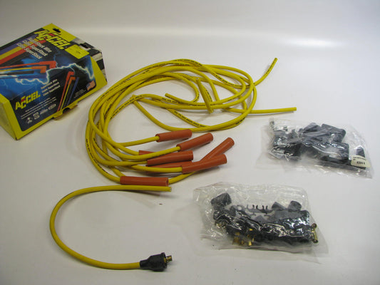 Accel 4038 Universal Fit Ignition Spark Plug Wire Set - 8mm Yellow