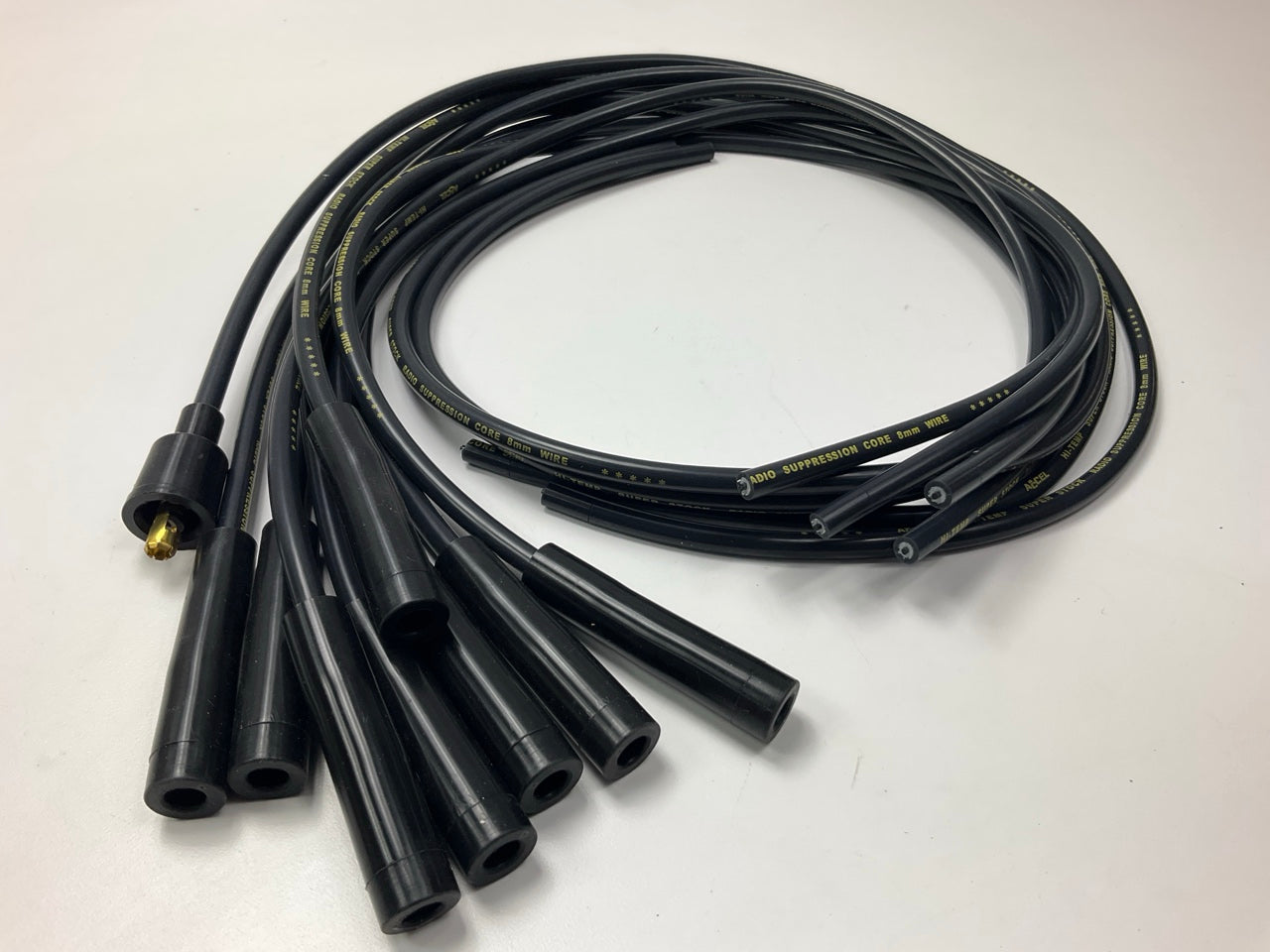 Missing One Boot - Accel 4040K Ignition Spark Plug Wire Set, Black, 8mm Wires